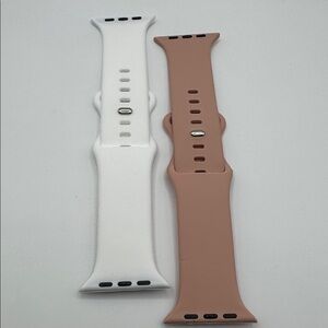 Silicone Watch Bands — Set of 2 Compatible with Apple Watch